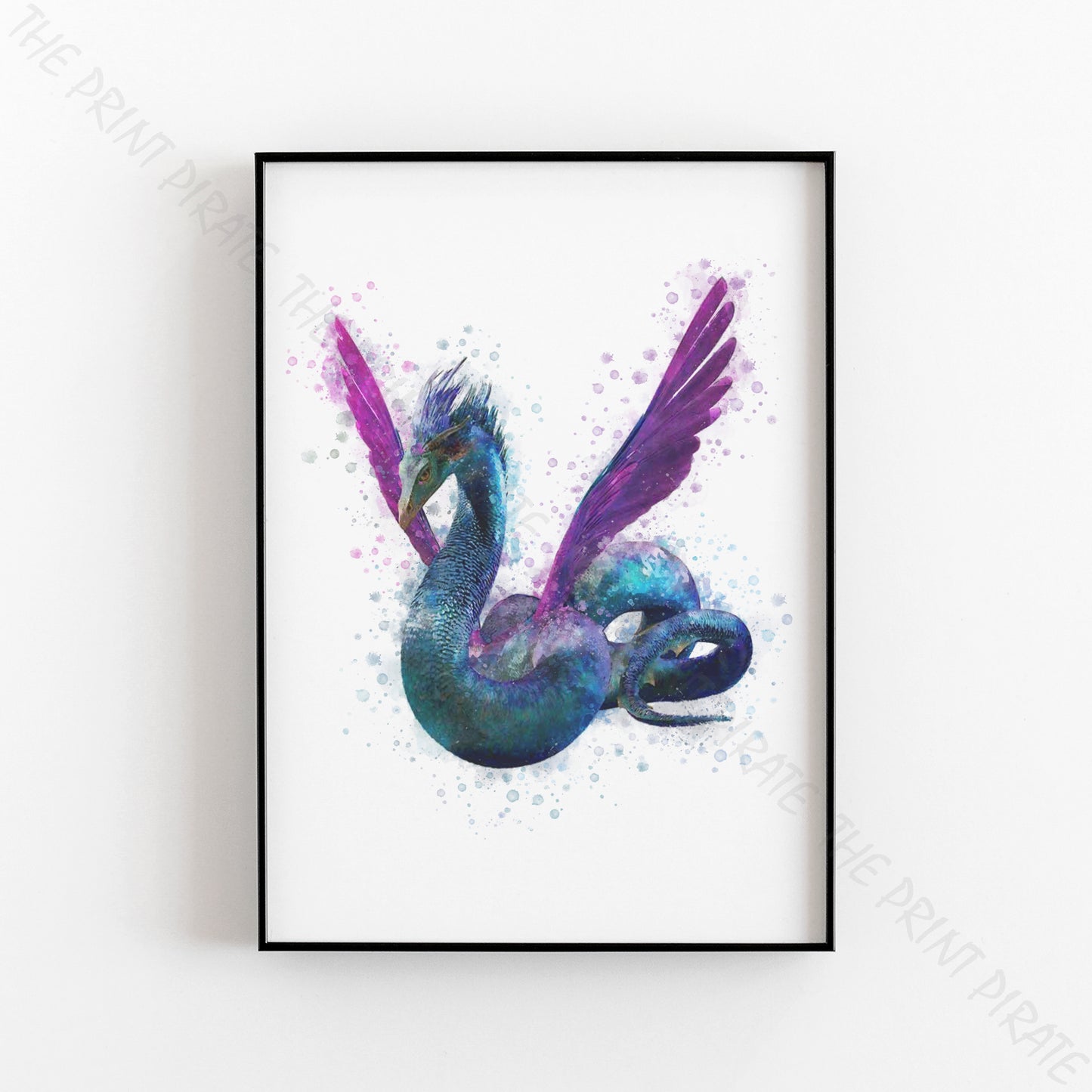 Wizarding World 'OCCAMY' Hogwarts Harry Potter / Fantastic Beasts Watercolour Splash Wall Art Print