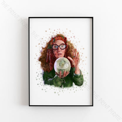 Wizarding World 'PROFESSOR TRELAWNEY' Hogwarts Harry Potter / Fantastic Beasts Watercolour Splash Wall Art Print