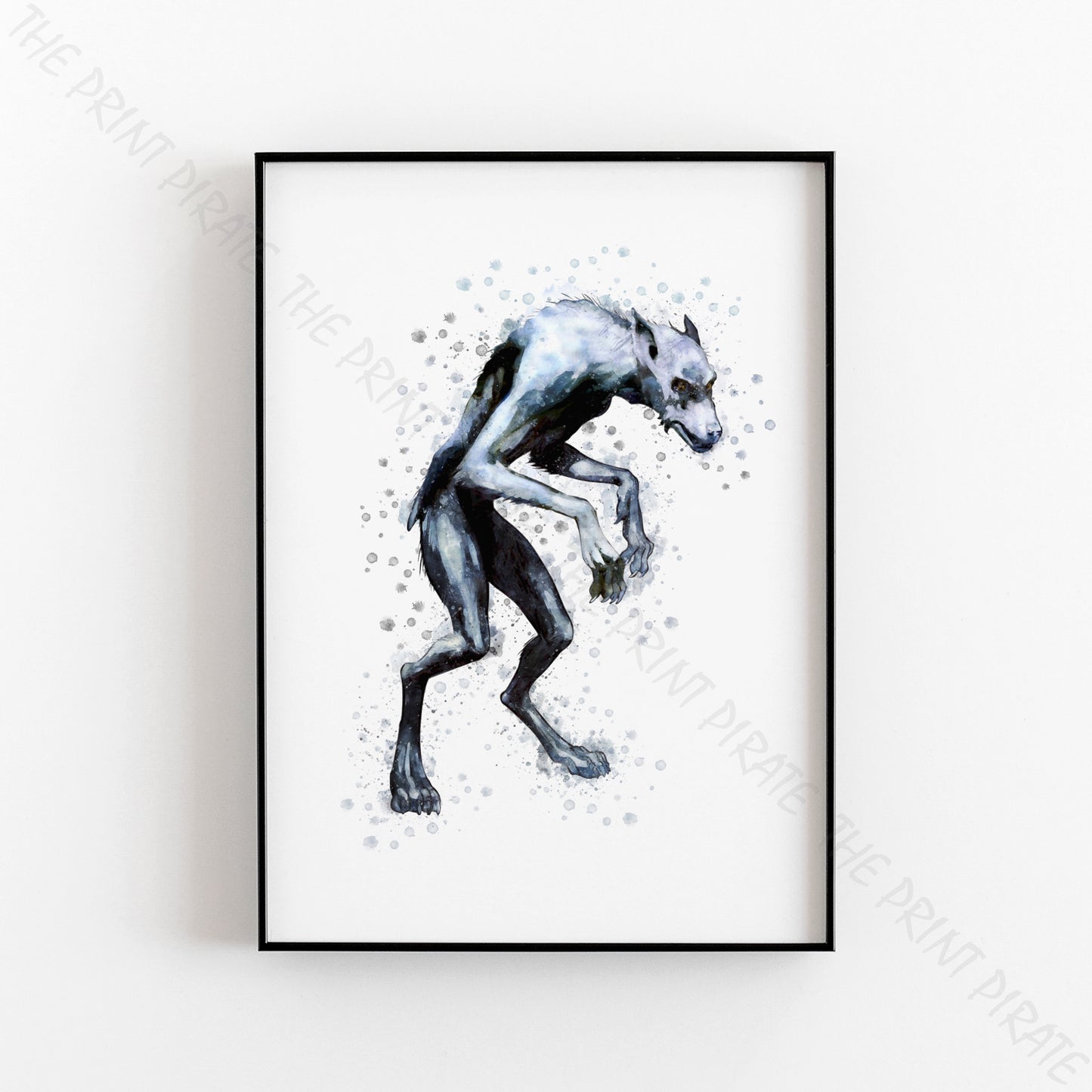 Wizarding World 'WEREWOLF' Hogwarts Harry Potter / Fantastic Beasts Watercolour Splash Wall Art Print