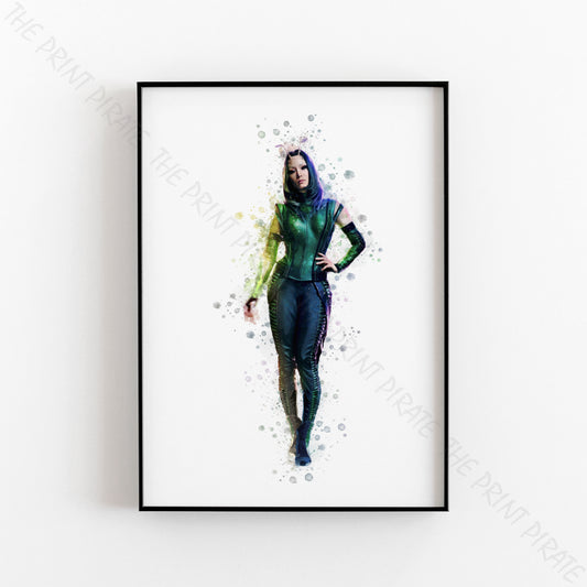 Superhero 'MANTIS' Marvel Watercolour Splash Wall Art Print