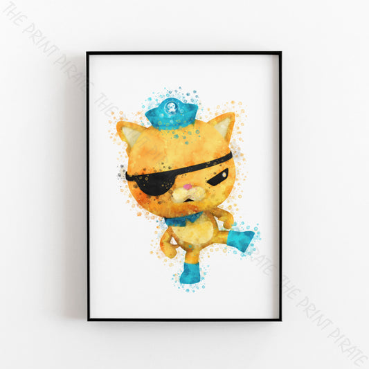 Octonauts 'KWAZII' Watercolour Splash Wall Art Print