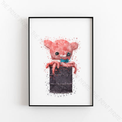 Octonauts 'PROFESSOR INKLING' Watercolour Splash Wall Art Print