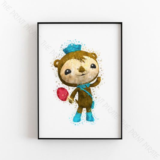 Octonauts 'SHELLINGTON' Watercolour Splash Wall Art Print