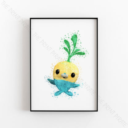 Octonauts 'TUNIP' Watercolour Splash Wall Art Print