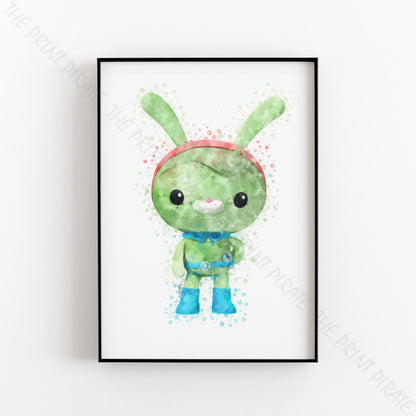 Octonauts 'TWEAK' Watercolour Splash Wall Art Print