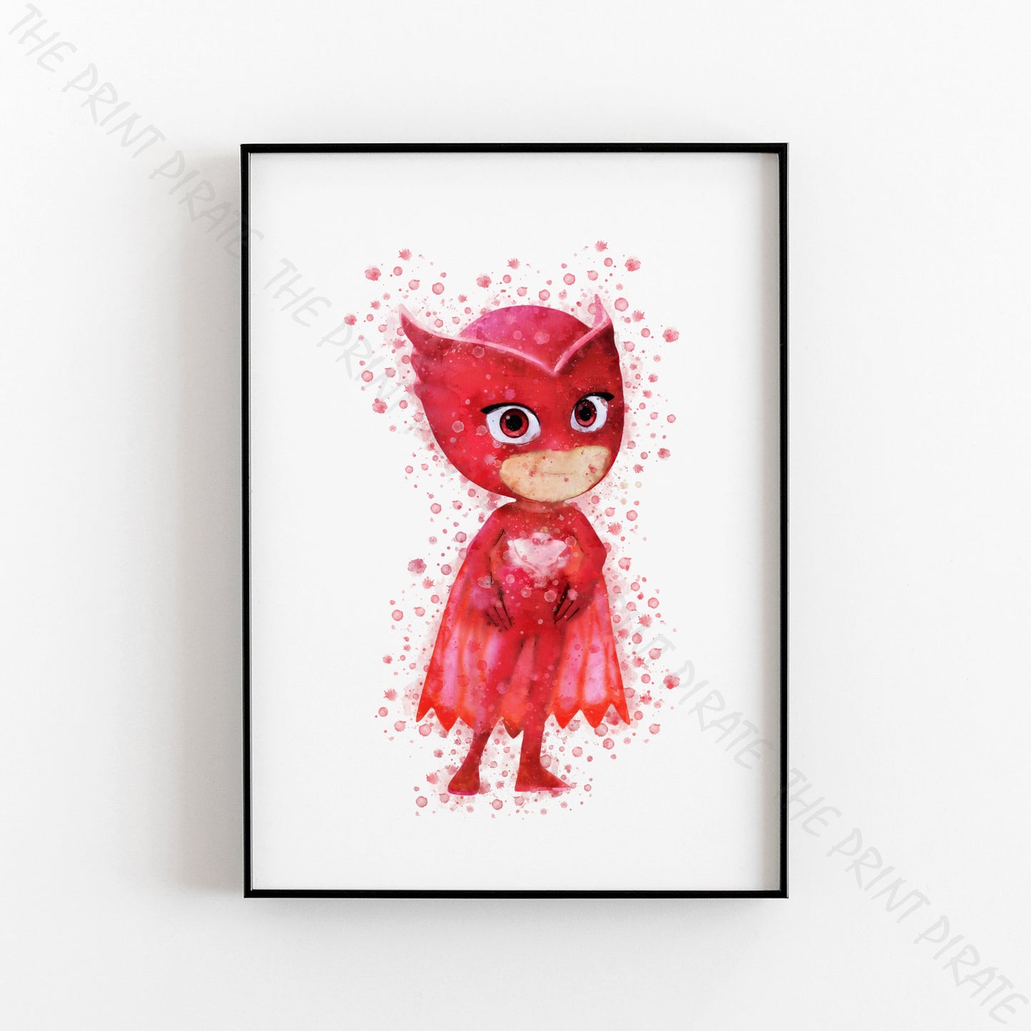 PJ Masks 'OWLETTE - AMAYA' Watercolour Splash Wall Art Print