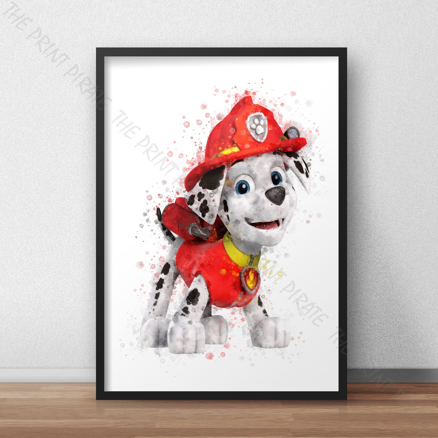 Paw Patrol 'MARSHAL' Watercolour Splash Wall Art Print