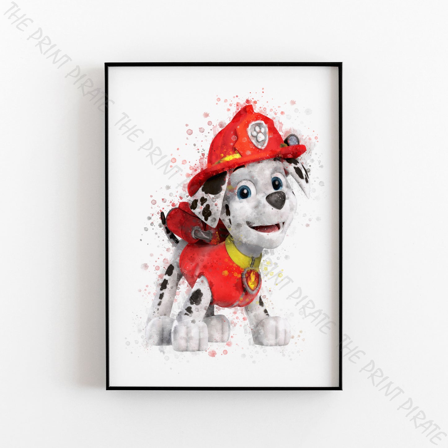 Paw Patrol 'MARSHAL' Watercolour Splash Wall Art Print