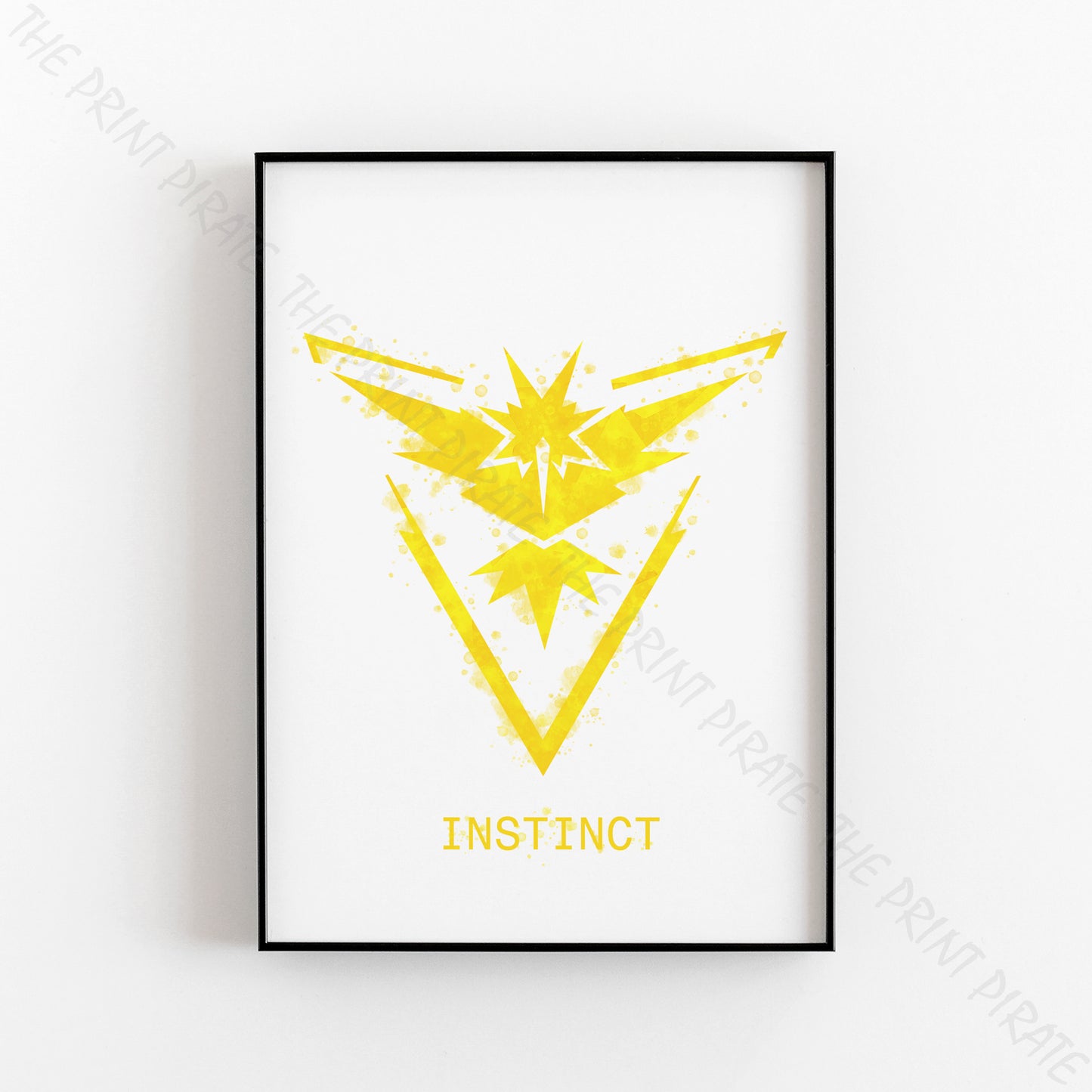 Pokemon 'TEAM INSTINCT' Watercolour Splash Wall Art Print