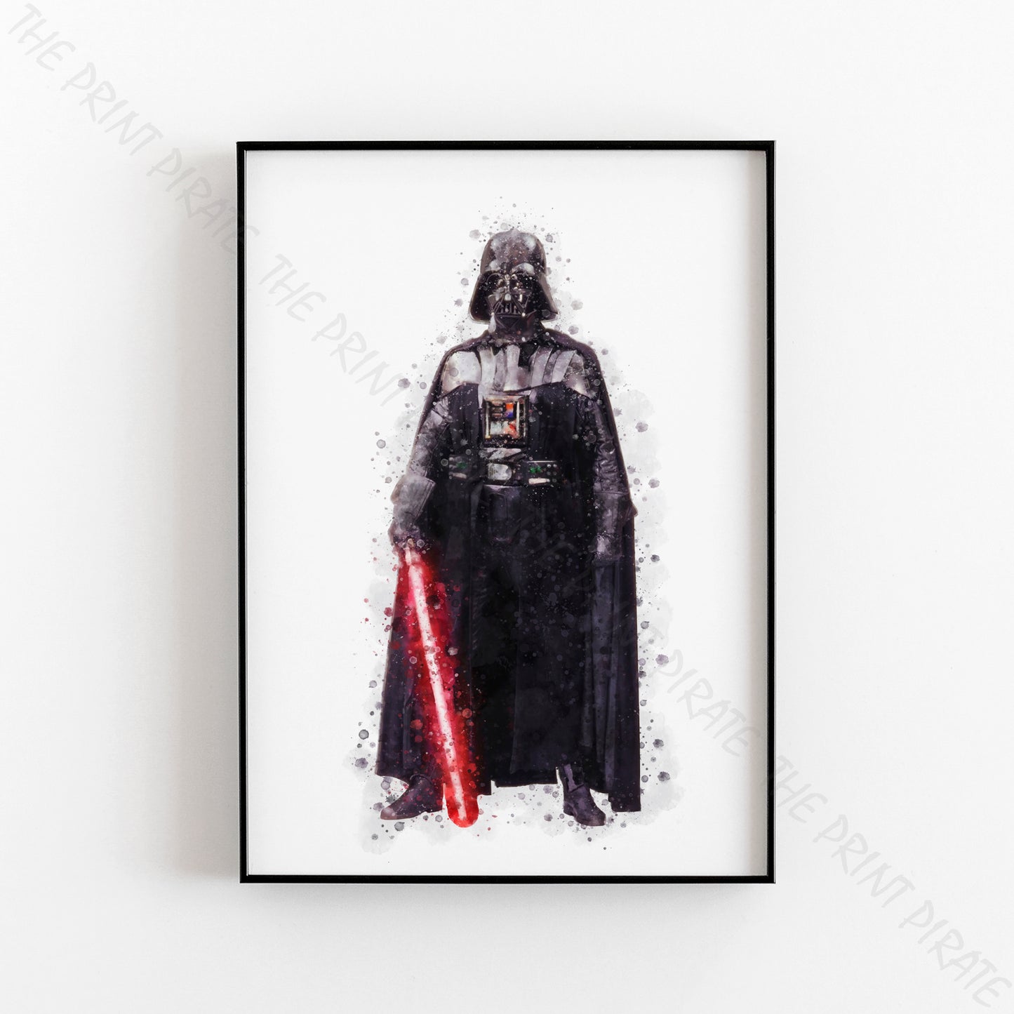 Star Wars 'DARTH VADER' Watercolour Splash Wall Art Print