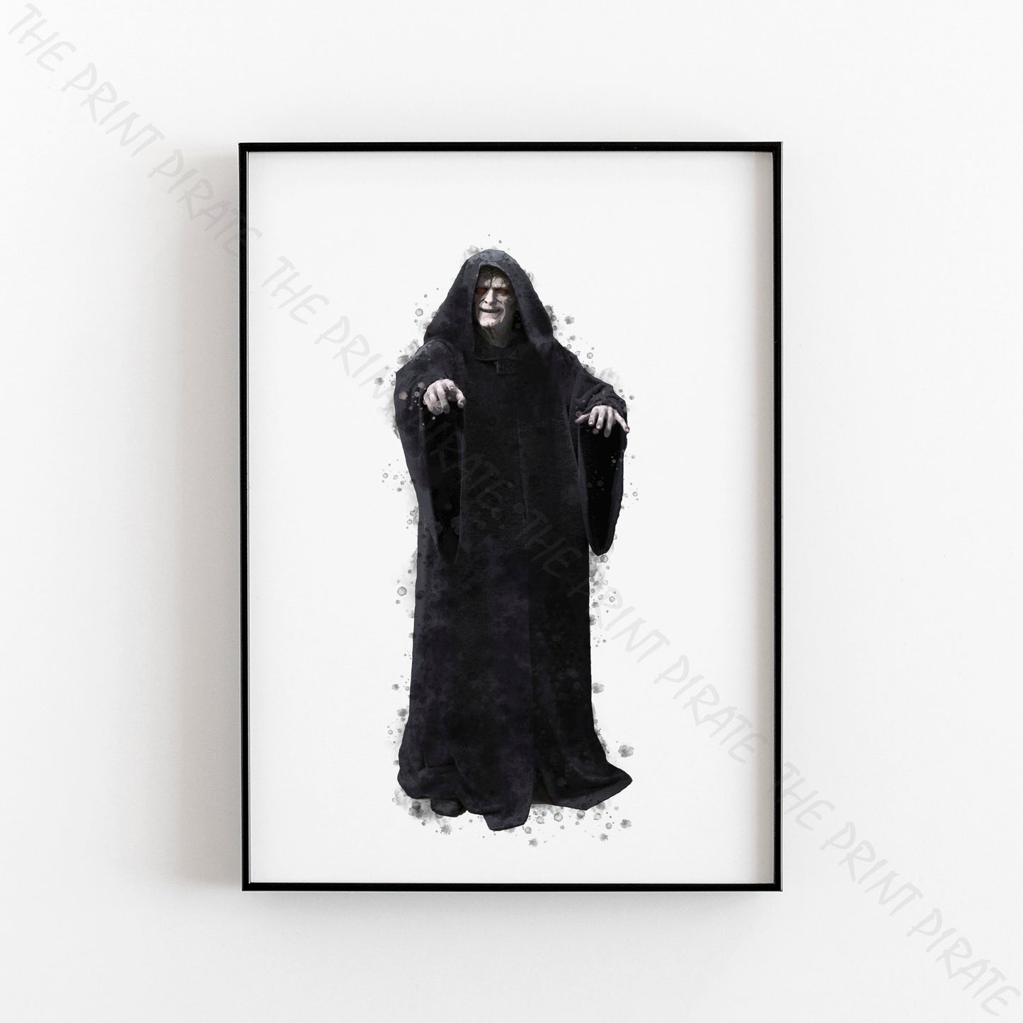 Star Wars 'EMPEROR PALPATINE' Watercolour Splash Wall Art Print