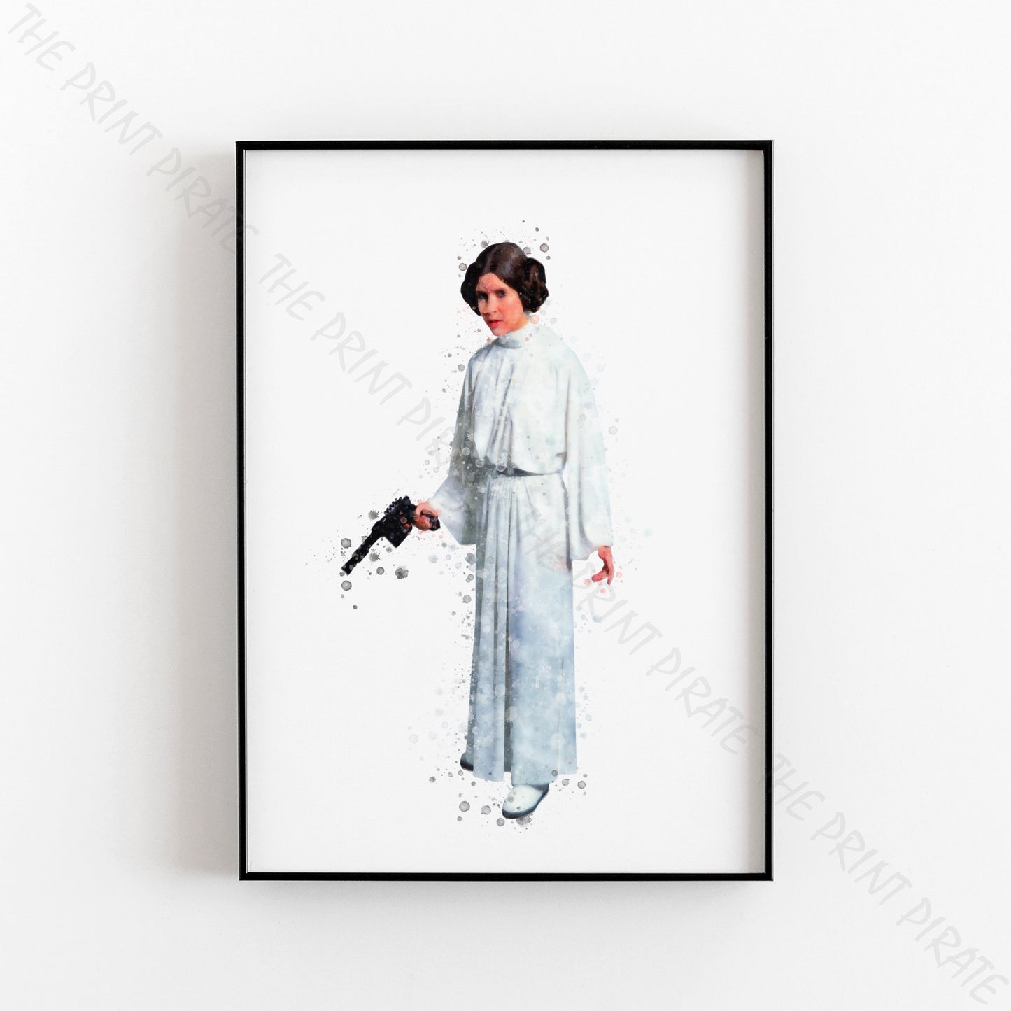 Star Wars 'PRINCESS LEIA' Watercolour Splash Wall Art Print