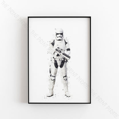 Star Wars 'STORMTROOPER' Watercolour Splash Wall Art Print