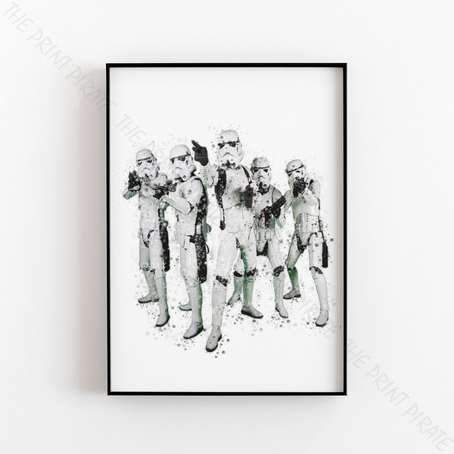 Star Wars 'STORMTROOPER SQUAD' Watercolour Splash Wall Art Print