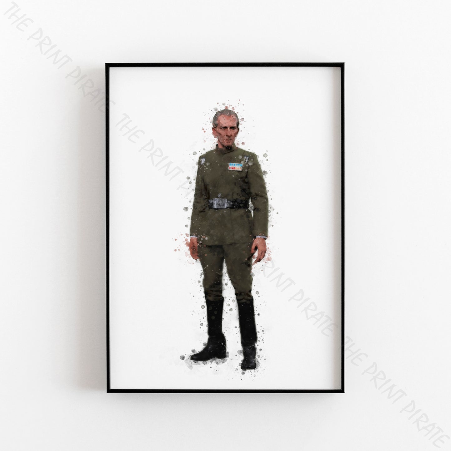 Star Wars 'GRAND MOFF TARKIN' Watercolour Splash Wall Art Print