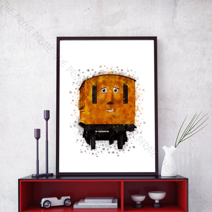 Thomas and Friends 'ANNIE' Watercolour Splash Wall Art Print