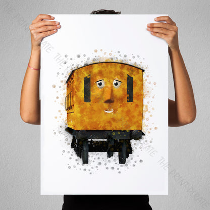 Thomas and Friends 'ANNIE' Watercolour Splash Wall Art Print