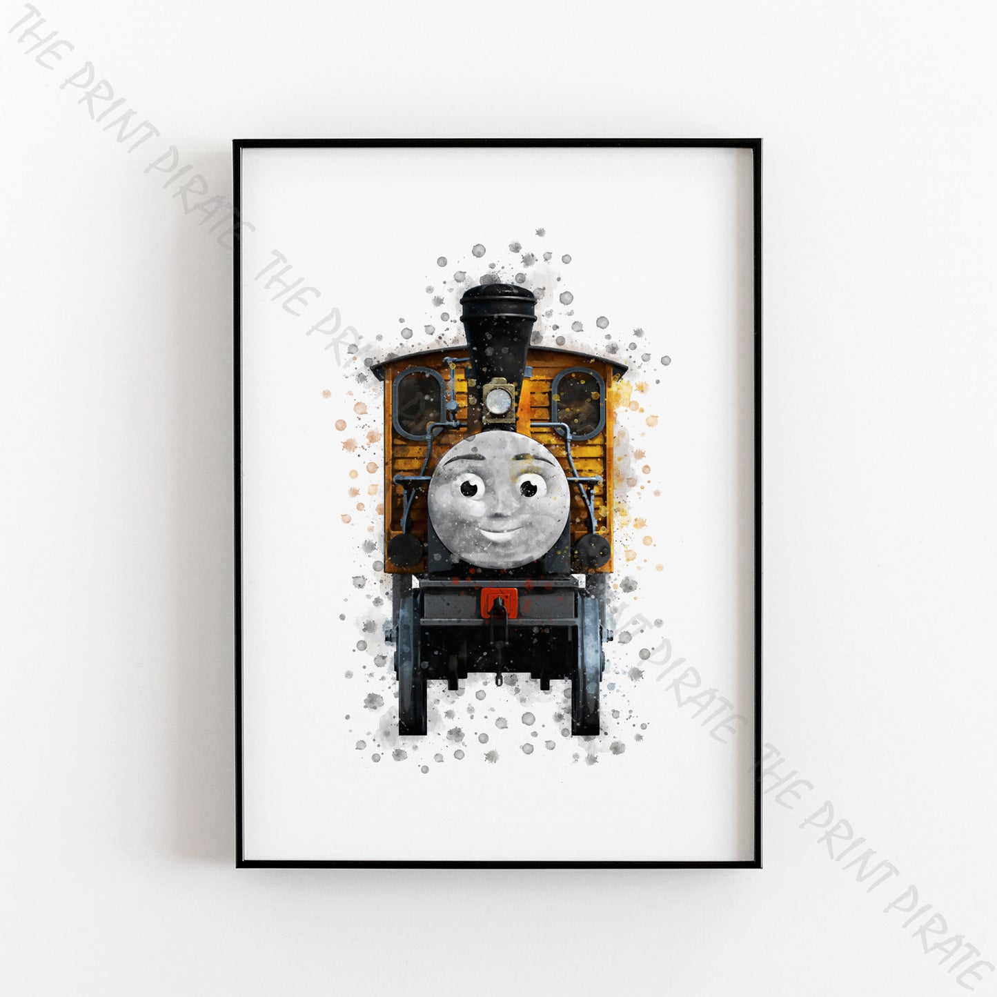 Thomas and Friends 'BASH' Watercolour Splash Wall Art Print