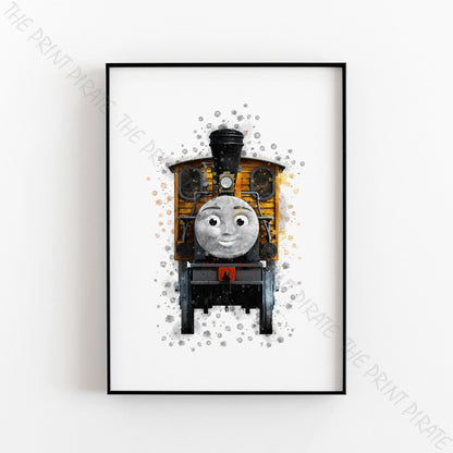 Thomas and Friends 'BASH' Watercolour Splash Wall Art Print