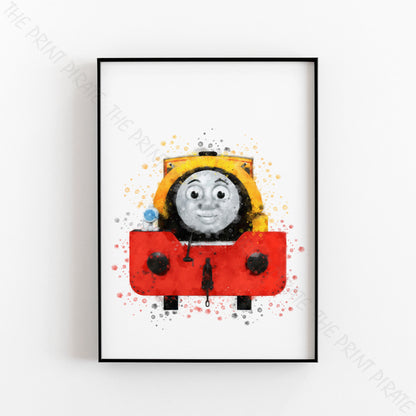 Thomas and Friends 'BILL / BEN' Watercolour Splash Wall Art Print