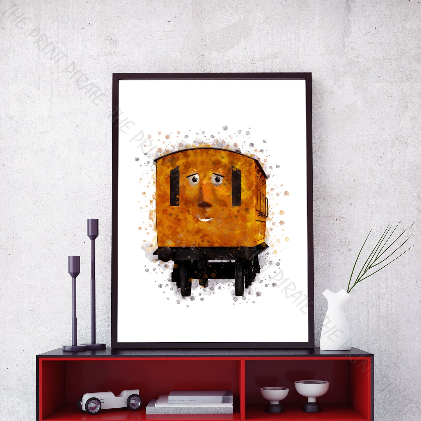 Thomas and Friends 'CLARABEL' Watercolour Splash Wall Art Print