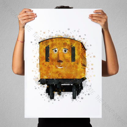 Thomas and Friends 'CLARABEL' Watercolour Splash Wall Art Print