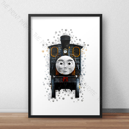 Thomas and Friends 'CRASH' Watercolour Splash Wall Art Print