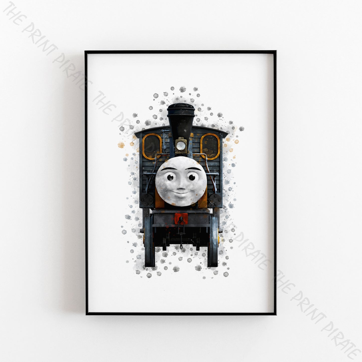 Thomas and Friends 'CRASH' Watercolour Splash Wall Art Print