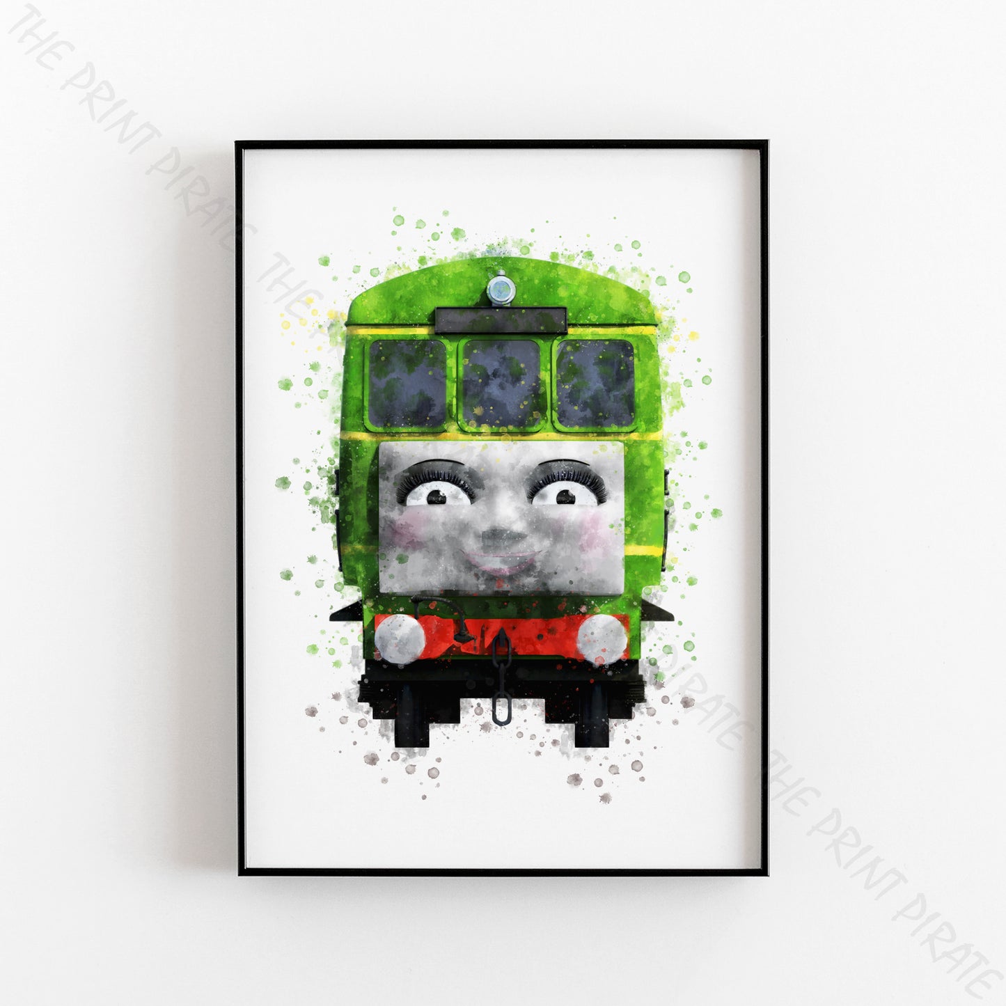 Thomas and Friends 'DAISY' Watercolour Splash Wall Art Print