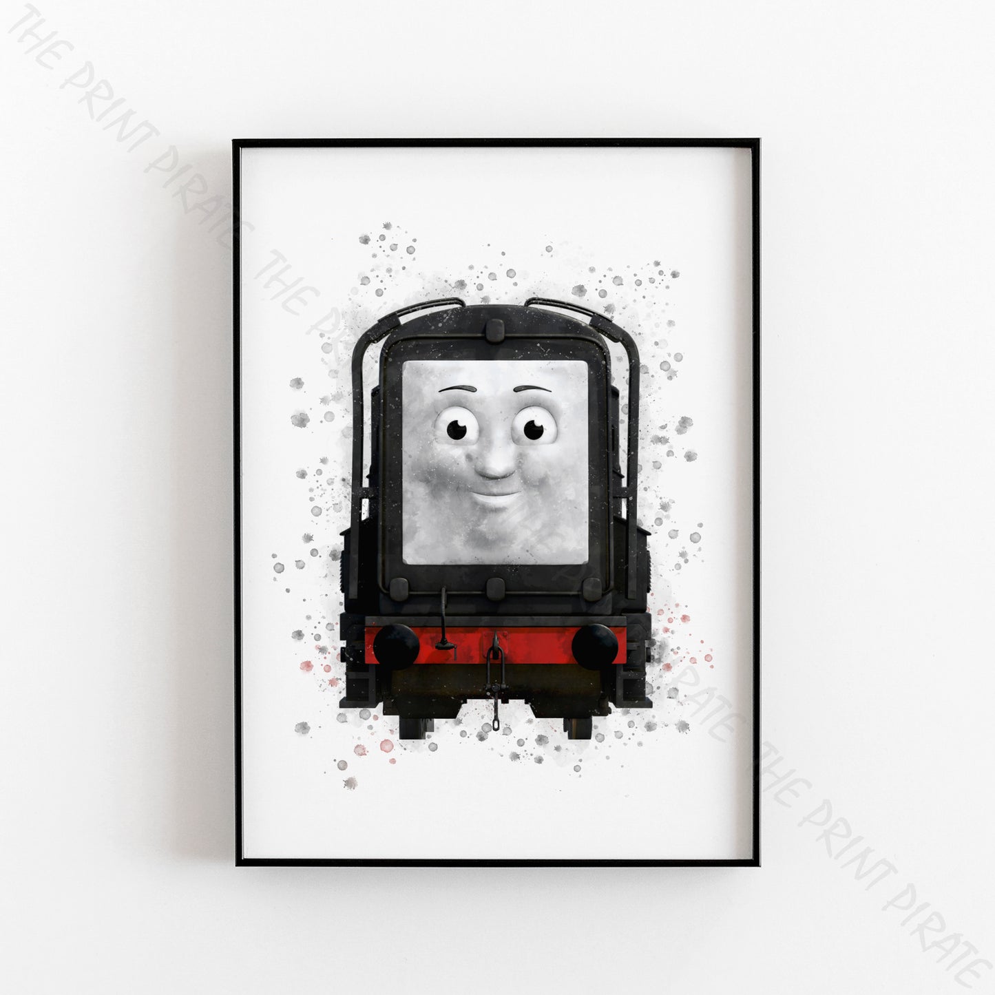 Thomas and Friends 'DIESEL' Watercolour Splash Wall Art Print