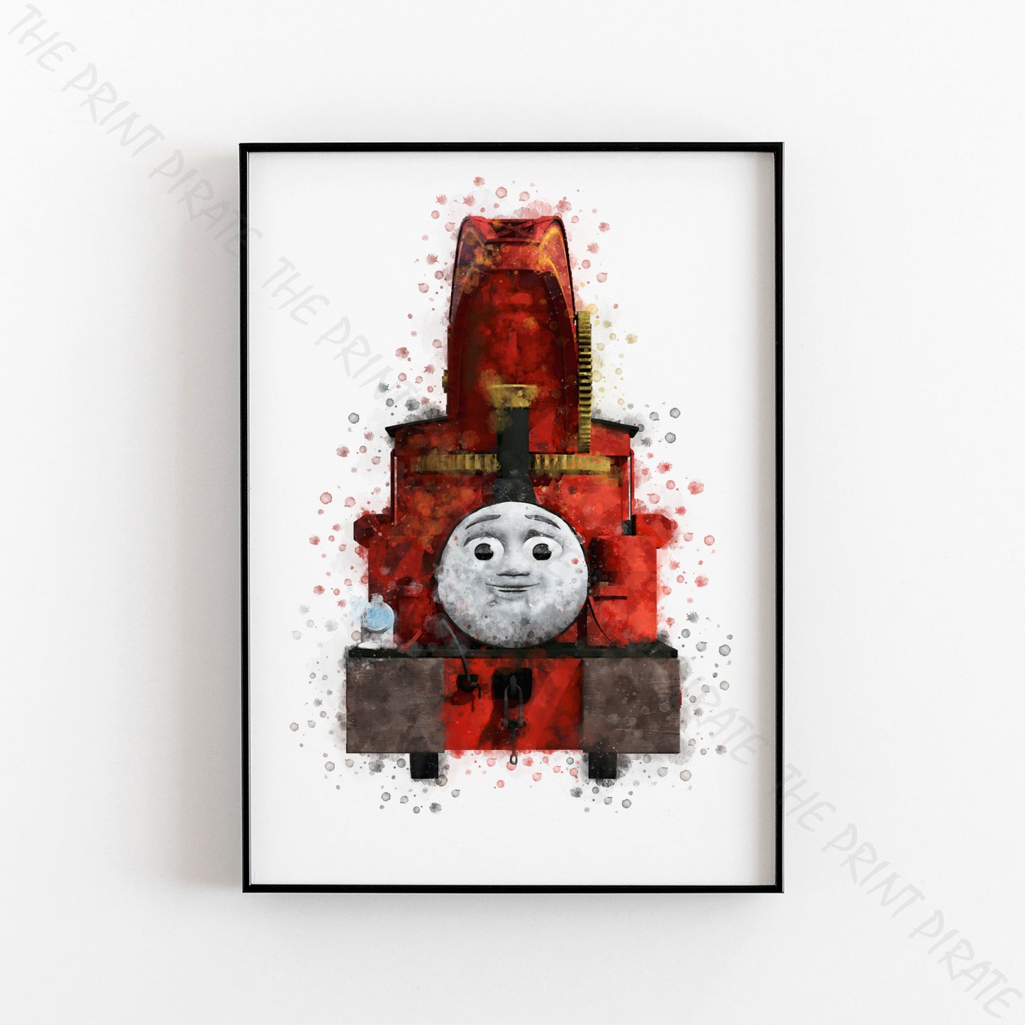 Thomas and Friends 'HARVEY' Watercolour Splash Wall Art Print