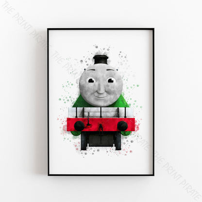 Thomas and Friends 'HENRY' Watercolour Splash Wall Art Print