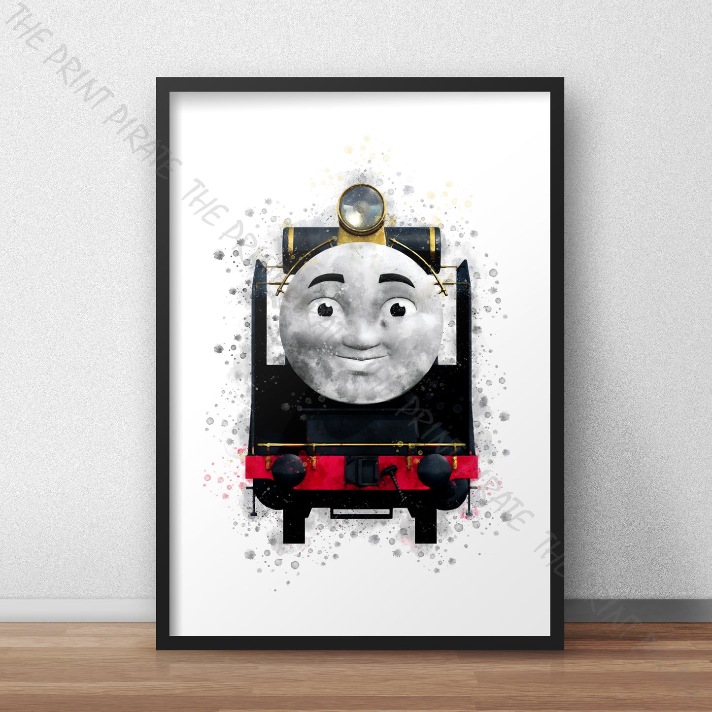 Thomas and Friends 'HIRO' Watercolour Splash Wall Art Print