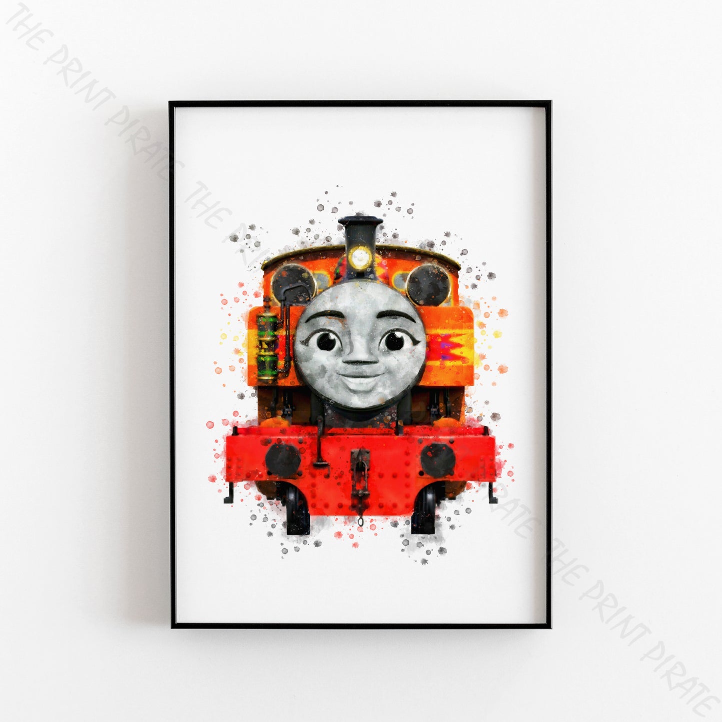 Thomas and Friends 'MIA' Watercolour Splash Wall Art Print