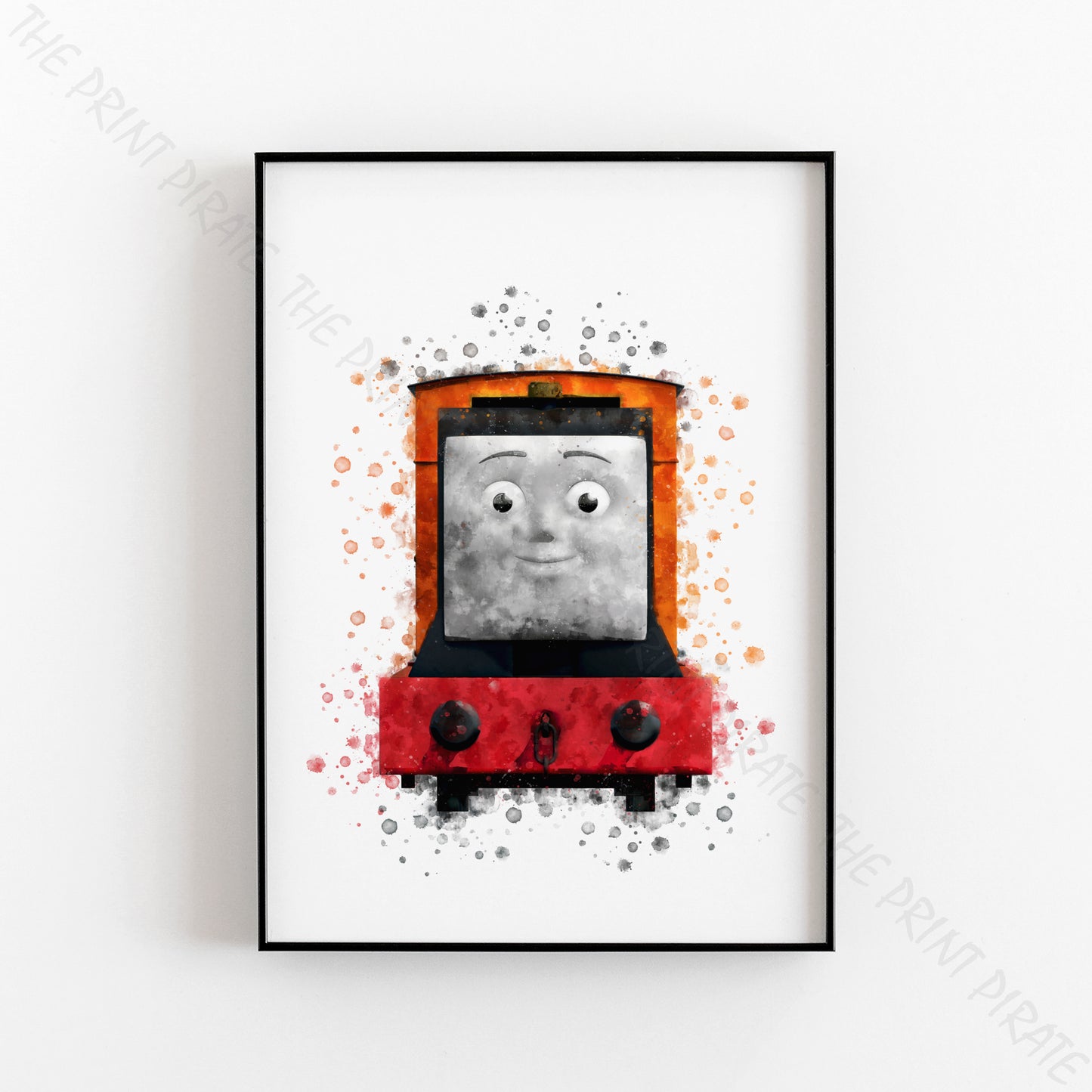 Thomas and Friends 'RUSTY' Watercolour Splash Wall Art Print