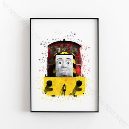 Thomas and Friends 'SALTY' Watercolour Splash Wall Art Print