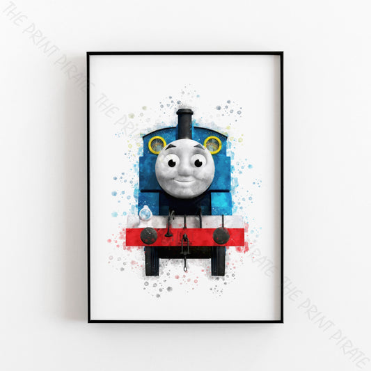 Thomas and Friends 'THOMAS' Watercolour Splash Wall Art Print