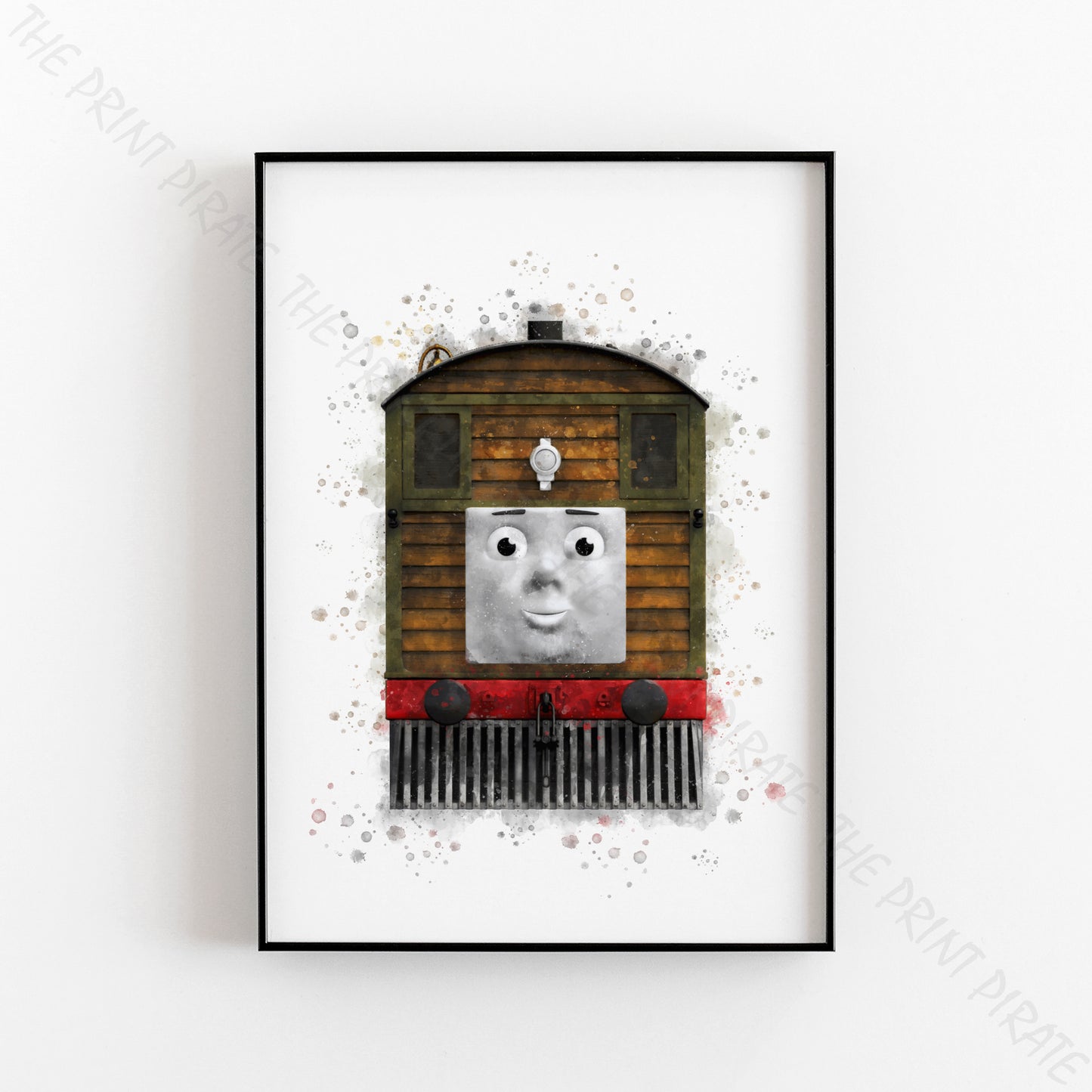 Thomas and Friends 'TOBY' Watercolour Splash Wall Art Print