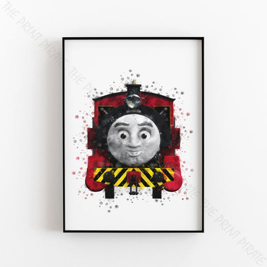 Thomas and Friends 'VICTOR' Watercolour Splash Wall Art Print